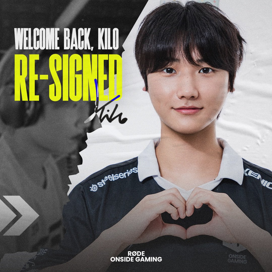 ONSIDE GAMING Kilo signing announcement photo.